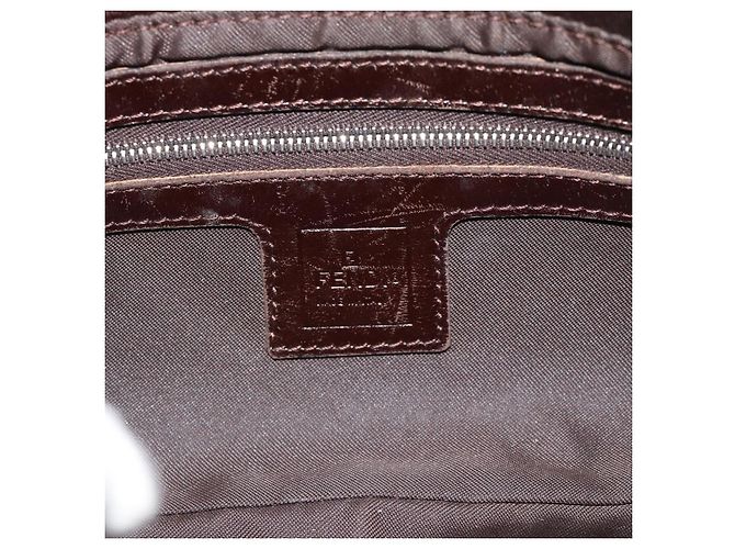 FENDI Zucca Canvas Mamma Baguette Shoulder Bag Black Brown - vista 20