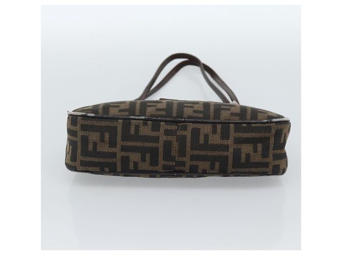 FENDI Zucca Canvas Mamma Baguette Shoulder Bag Black Brown - vista 5