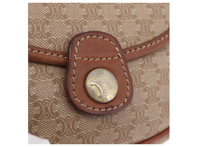 Céline CELINE Macadam Canvas Shoulder Bag PVC Beige Gold - vista 19