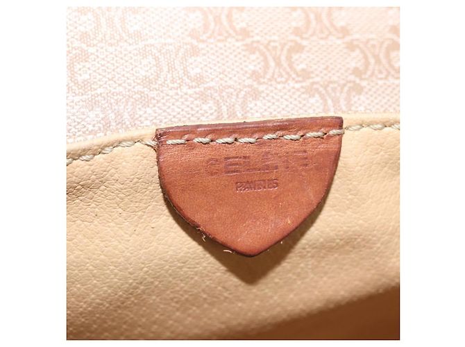 Céline CELINE Macadam Canvas Shoulder Bag PVC Beige Gold - vista 21