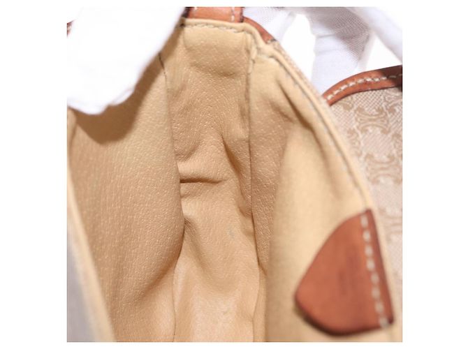 Céline CELINE Macadam Canvas Shoulder Bag PVC Beige Gold - vista 23