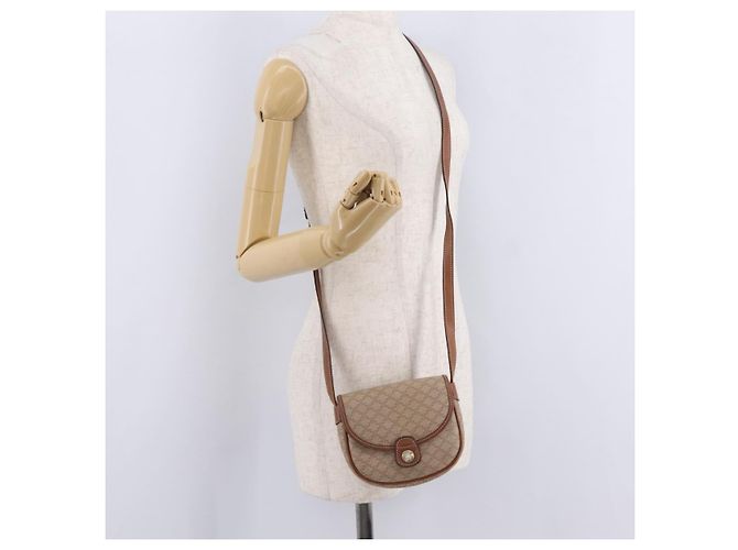 Céline CELINE Macadam Canvas Shoulder Bag PVC Beige Gold - vista 25