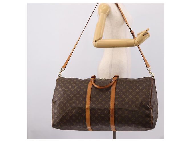 LOUIS VUITTON Monogram Keepall Bandouliere 60 Boston Bag M41412 LV - vista 25
