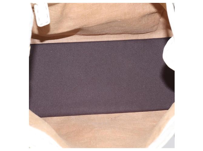 FENDI Celeria Tote Bag Leather White Silver - vista 10