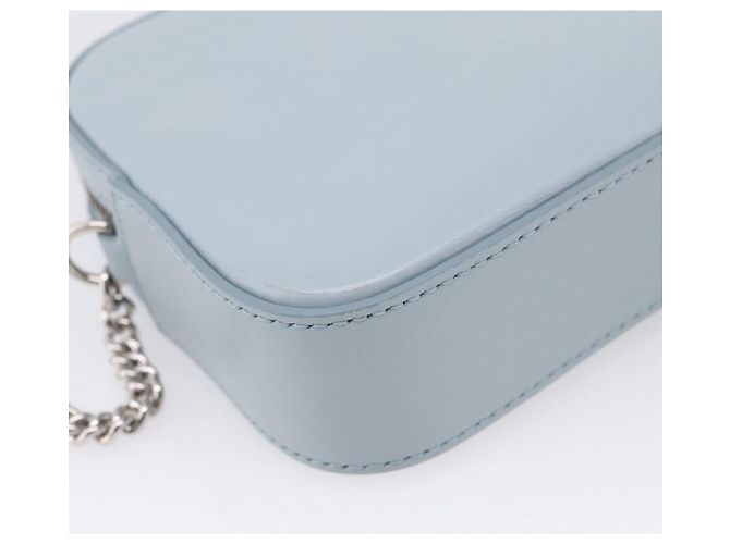 GUCCI Yuko Higuchi Chain Shoulder Bag Leather Light Blue 860648 - vista 13