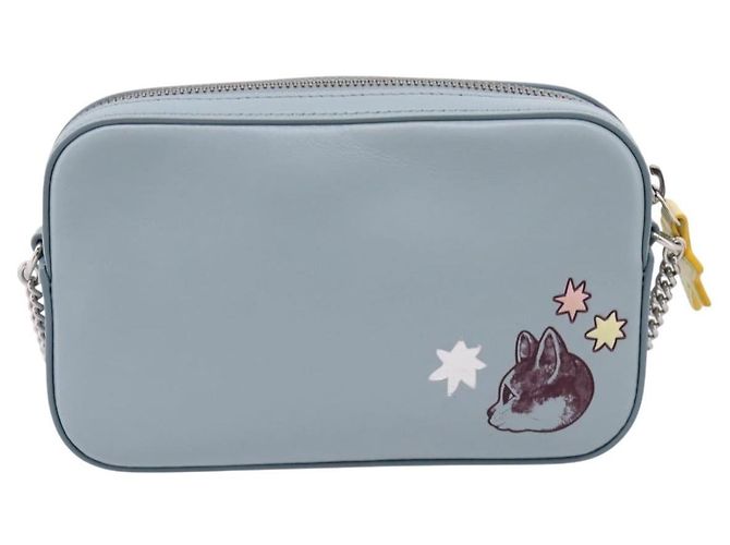 GUCCI Yuko Higuchi Chain Shoulder Bag Leather Light Blue 860648 - vista 3