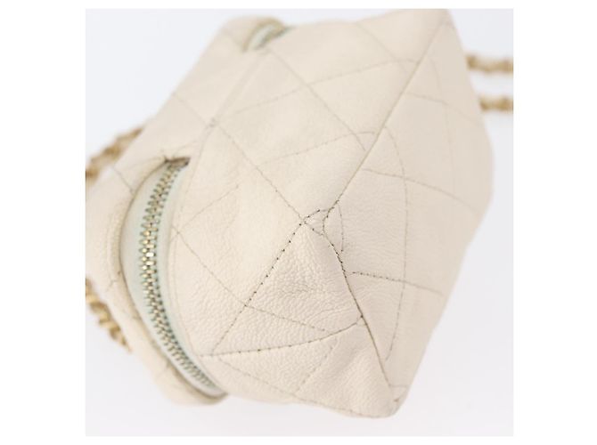 CHANEL Matelasse Vanity Chain Bag Caviar Leder Weißgold CC - Ansicht 16