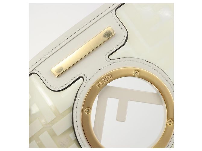 FENDI Zucca Canvas Chain Shoulder Bag Vinyl Clear Gold - vista 10