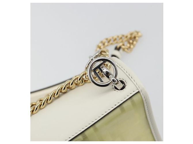 FENDI Zucca Canvas Chain Shoulder Bag Vinyl Clear Gold - vista 18