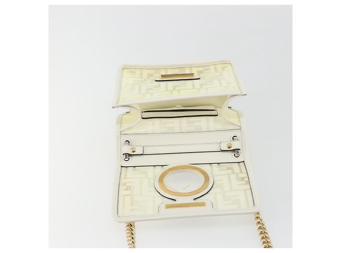 FENDI Zucca Canvas Chain Shoulder Bag Vinyl Clear Gold - vista 19