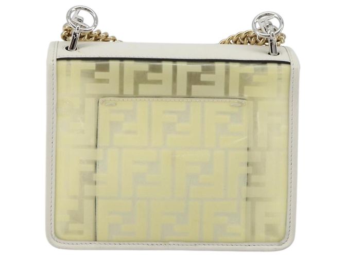 FENDI Zucca Canvas Chain Shoulder Bag Vinyl Clear Gold - vista 2