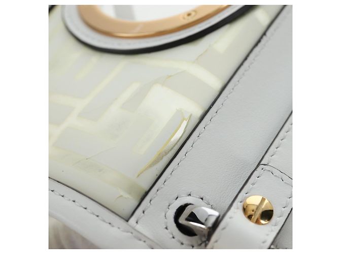 FENDI Zucca Canvas Chain Shoulder Bag Vinyl Clear Gold - vista 25