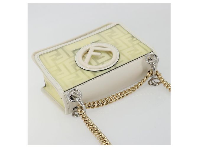 FENDI Zucca Canvas Chain Shoulder Bag Vinyl Clear Gold - vista 6