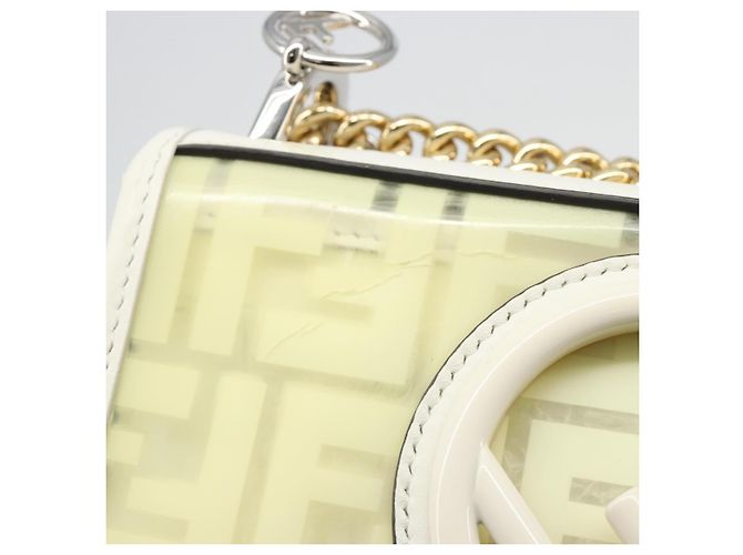 FENDI Zucca Canvas Chain Shoulder Bag Vinyl Clear Gold - vista 9