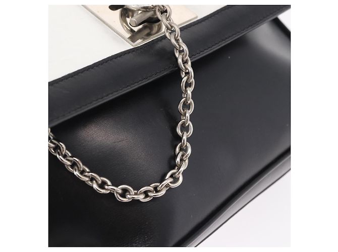 Céline CELINE Shoulder Bag Leather White Black Silver - vista 17