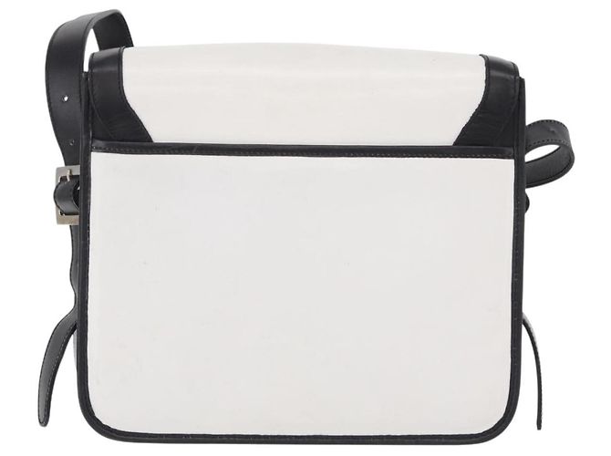 Céline CELINE Shoulder Bag Leather White Black Silver - vista 2