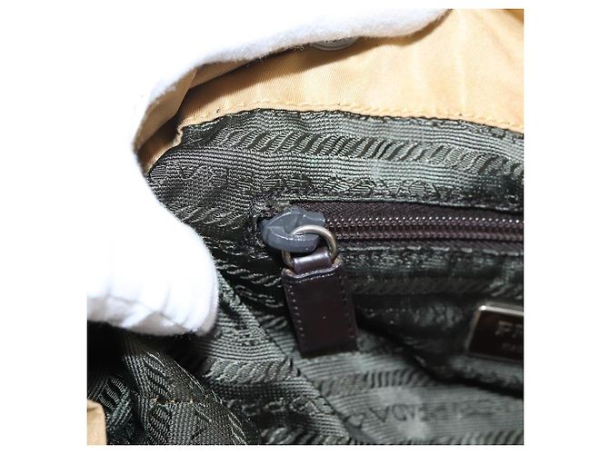 PRADA Backpack Nylon Brown Silver - vista 12