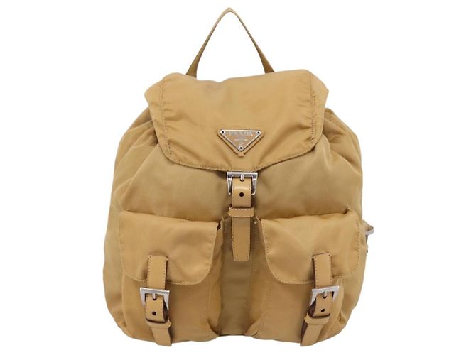 PRADA Backpack Nylon Brown Silver - vista 13
