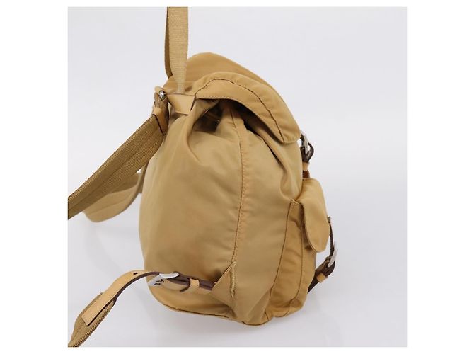 PRADA Backpack Nylon Brown Silver - vista 3