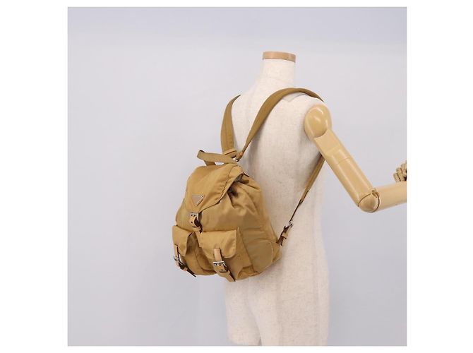 PRADA Backpack Nylon Brown Silver - vista 32