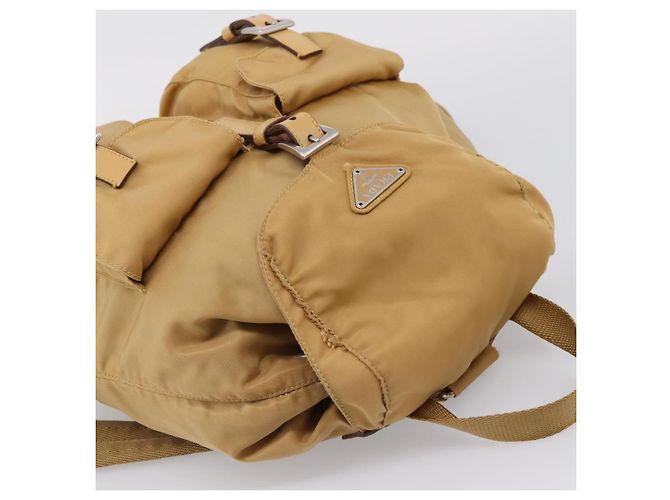 PRADA Backpack Nylon Brown Silver - vista 6
