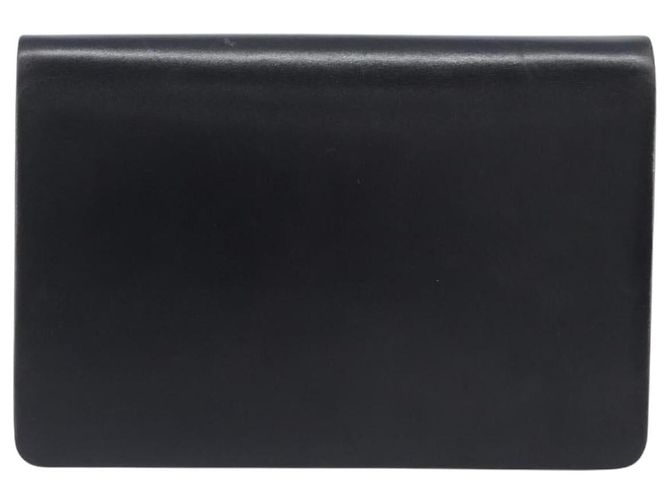 Christian Dior Chain Shoulder Bag Leather Black Gold - vista 3