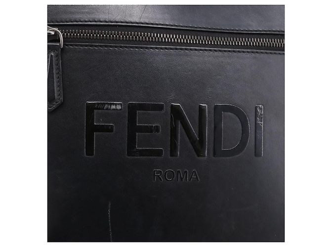FENDI Backpack Leather Black Silver - vista 14