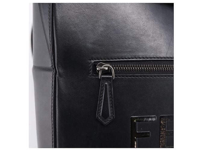 FENDI Backpack Leather Black Silver - vista 16