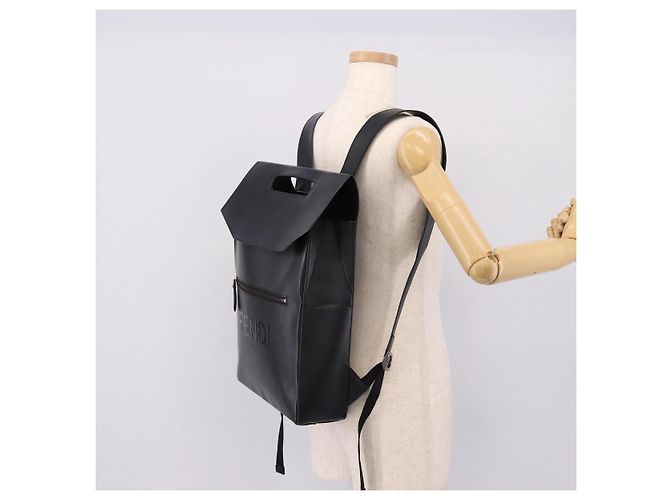 FENDI Backpack Leather Black Silver - vista 26