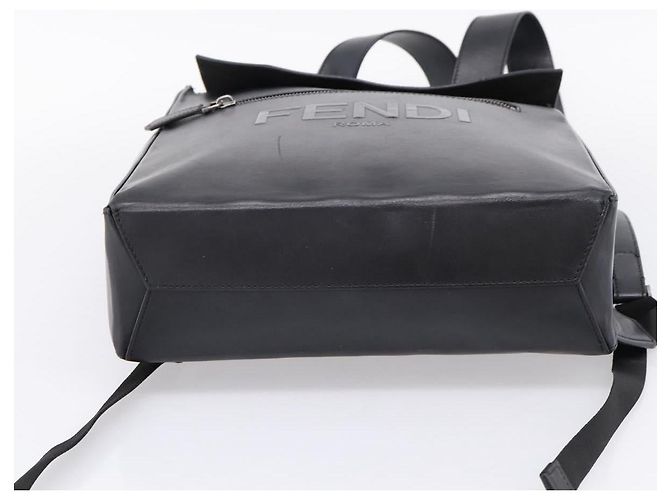 FENDI Backpack Leather Black Silver - vista 9