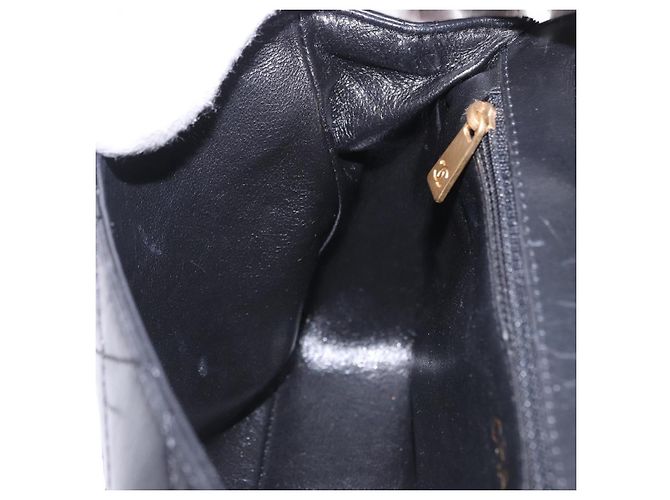 CHANEL Matelasse Chain Shoulder Bag Lamb Skin Black Silver CC - vista 23