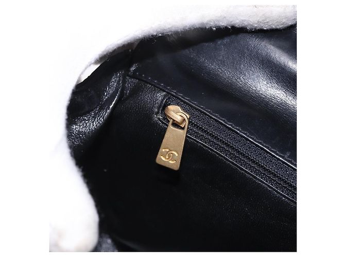 CHANEL Matelasse Chain Shoulder Bag Lamb Skin Black Silver CC - vista 24