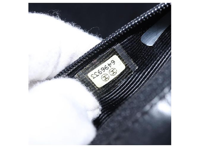 CHANEL Matelasse Chain Shoulder Bag Lamb Skin Black Silver CC - vista 26