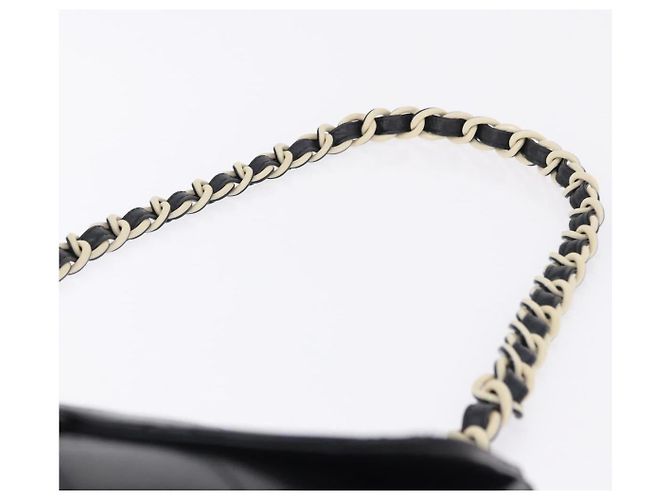CHANEL Matelasse Chain Shoulder Bag Lamb Skin Black Silver CC - vista 9