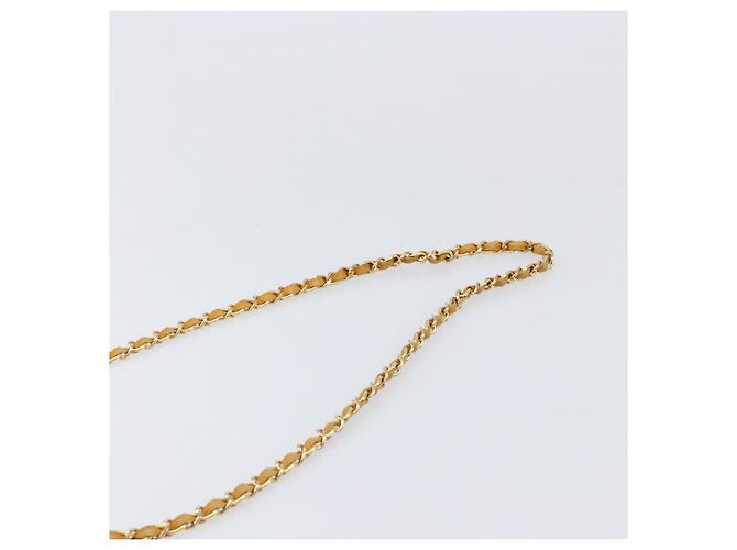 CHANEL Matelasse Chain Shoulder Bag Caviar Skin Yellow Gold CC - vista 8
