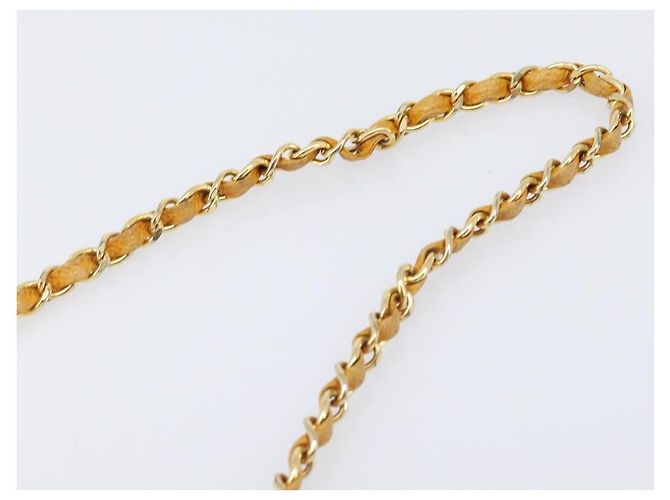 CHANEL Matelasse Chain Shoulder Bag Caviar Skin Yellow Gold CC - vista 9