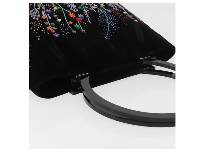Salvatore Ferragamo Tote Bag Velor Black Silver - vista 6