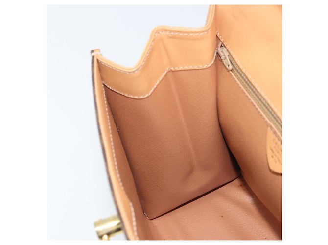 Céline CELINE Bolsa de mão em lona Macadam PVC Couro Castanho Dourado - vista 19