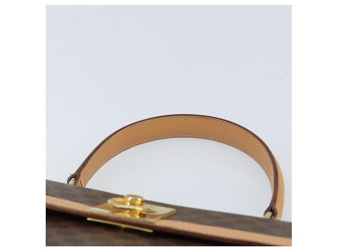 Céline CELINE Bolsa de mão em lona Macadam PVC Couro Castanho Dourado - vista 8