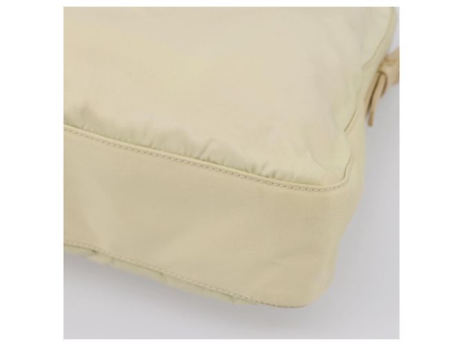PRADA Chain Shoulder Bag Nylon Ivory Silver - vista 12