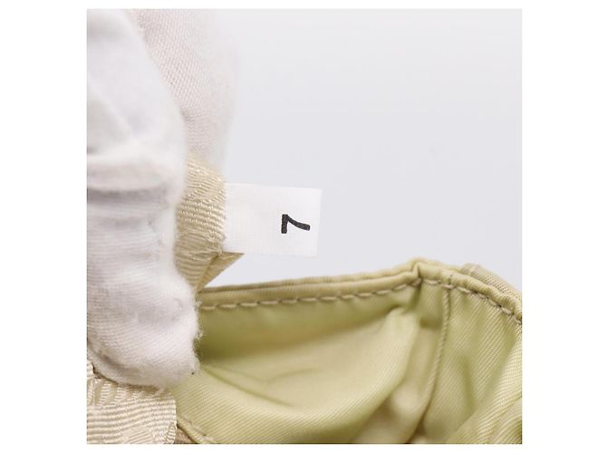 PRADA Chain Shoulder Bag Nylon Ivory Silver - vista 21