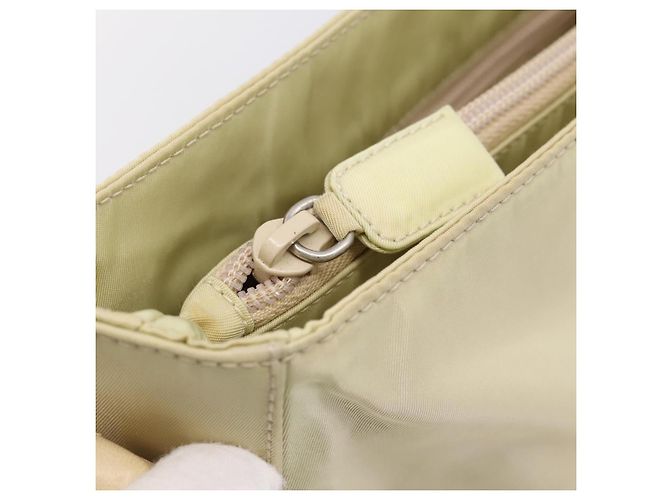 PRADA Chain Shoulder Bag Nylon Ivory Silver - vista 22