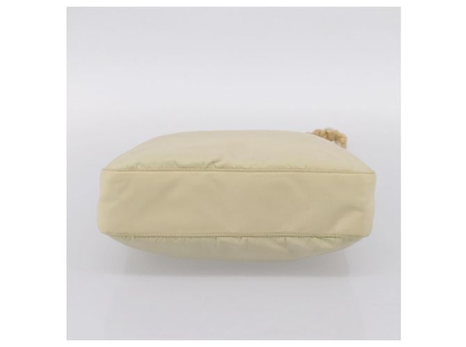 PRADA Chain Shoulder Bag Nylon Ivory Silver - vista 9