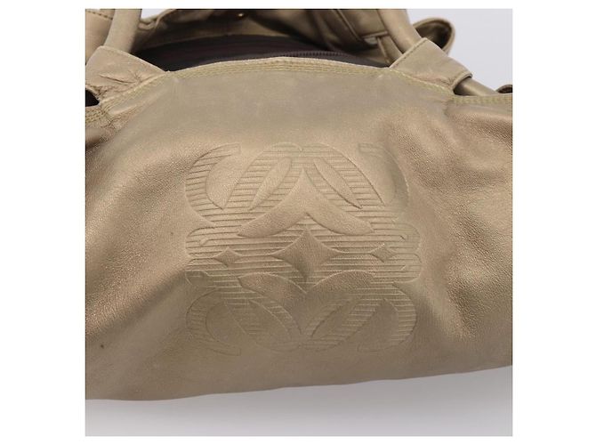 LOEWE Nappa Aire Anagram Hand Bag Leather Gold - vista 17