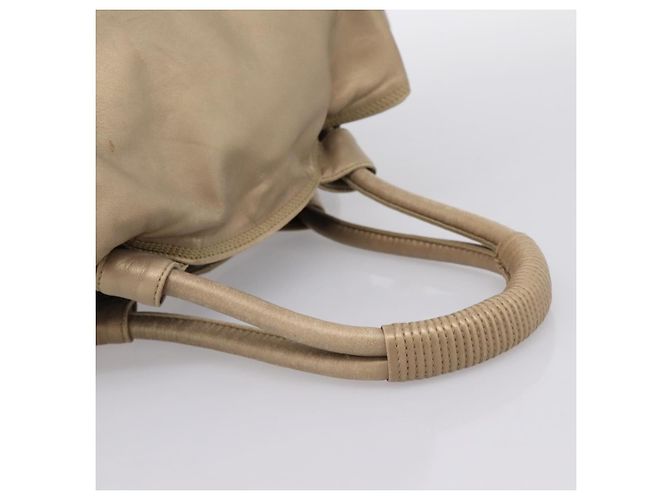 LOEWE Nappa Aire Anagram Hand Bag Leather Gold - vista 7