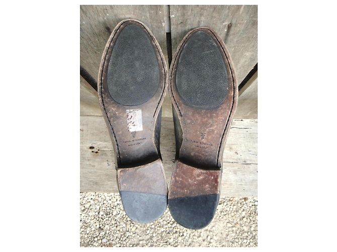 Frye Lindsay Plate Short Botines de cuero gris - vista 6