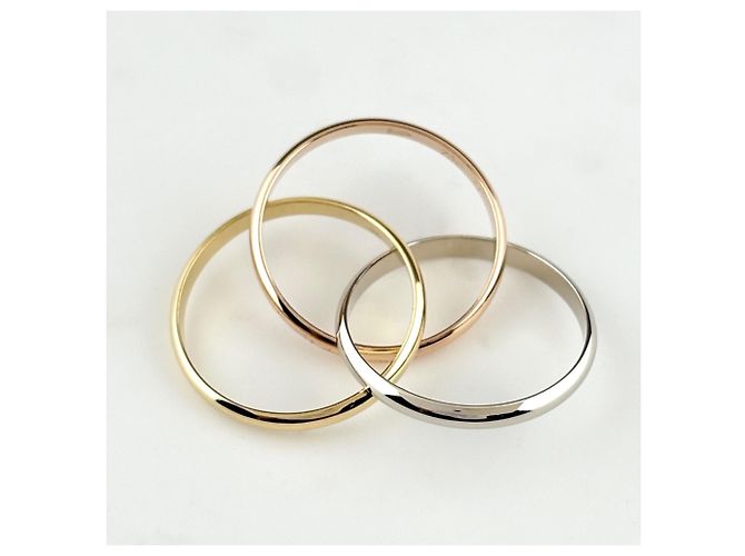 Cartier Trinity Ring aus Gelb Rosa und Weißgold - Ansicht 3