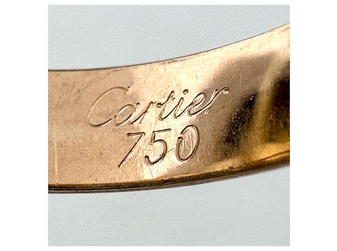 Anello Cartier Trinity in oro rosa bianco e giallo 18K con diamanti - vista 4