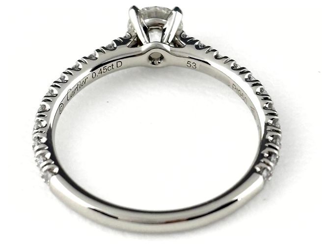 Anello Cartier Etincelle de Half Eternity in Platino - vista 4
