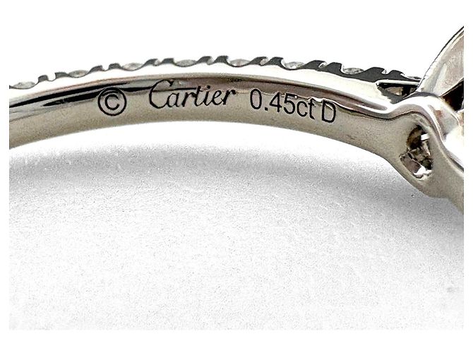 Anello Cartier Etincelle de Half Eternity in Platino - vista 6